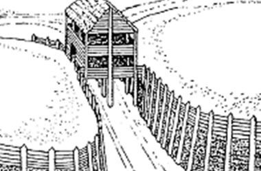 Keltské oppidum Třísov – rekonstrukce